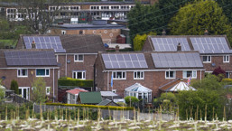 Solar panels on houses in Wakefield