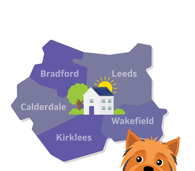 Map of West Yorkshire